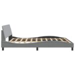 vidaXL Rám postele Dover bledosivý 183x213 cm látka – Obrázok 5