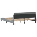 vidaXL Rám postele Dover bledosivý 183x213 cm látka – Obrázok 6