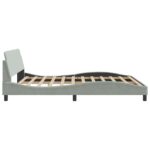 vidaXL Rám postele Dover bledosivý 183x213 cm zamat – Obrázok 5