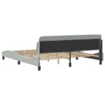 vidaXL Rám postele Dover bledosivý 183x213 cm zamat – Obrázok 6