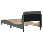 vidaXL Rám postele Dover tmavosivý 90x190 cm látkový – Obrázok 6