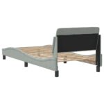 vidaXL Rám postele Dover svetlosivý 90x190 cm zamatový – Obrázok 6