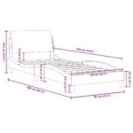 vidaXL Rám postele „Dover“ tmavosivý 90x190 cm zamatový – Obrázok 9