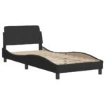 vidaXL Rám postele Dover čierny 90x190 cm zamatový – Obrázok 3