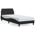 vidaXL Rám postele Dover čierny 90x190 cm umelá koža – Obrázok 2