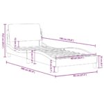 vidaXL Rám postele Dover čiernobiely 90x190 cm umelá koža – Obrázok 10