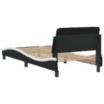 vidaXL Rám postele Dover čiernobiely 90x190 cm umelá koža – Obrázok 6
