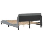 vidaXL Rám postele Dover svetlosivý 135x190 cm látkový – Obrázok 6
