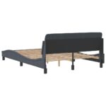 vidaXL Rám postele „Dover“ tmavosivý 135x190 cm zamatový – Obrázok 6