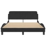 vidaXL Rám postele Dover čierny 135x190 cm zamatový – Obrázok 4