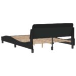 vidaXL Rám postele Dover čierny 135x190 cm zamatový – Obrázok 6