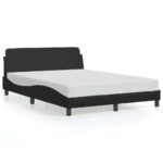 vidaXL Rám postele Dover čierny 135x190 cm umelá koža – Obrázok 2