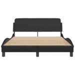 vidaXL Rám postele Dover čierny 135x190 cm umelá koža – Obrázok 4