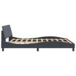 vidaXL Rám postele Dover tmavosivý 180x200 cm zamatový – Obrázok 5