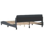vidaXL Rám postele Dover tmavosivý 180x200 cm zamatový – Obrázok 6