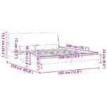 vidaXL Rám postele Dover čierny 180x200 cm zamatový – Obrázok 9