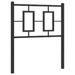vidaXL Kovové čelo postele, čierne, 75 cm – Obrázok 5