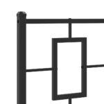 vidaXL Kovové čelo postele, čierne, 75 cm – Obrázok 6