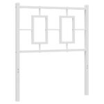 vidaXL Kovové čelo postele, biele, 75 cm – Obrázok 5
