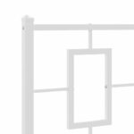 vidaXL Kovové čelo postele, biele, 75 cm – Obrázok 6