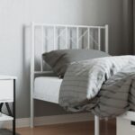 vidaXL Kovové čelo postele, biele, 75 cm – Obrázok 3