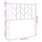 vidaXL Kovové čelo postele, biele, 75 cm – Obrázok 7