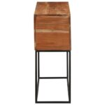vidaXL Konzolový stolík 110x30x75 cm masívna akácia a železo – Obrázok 3