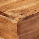 vidaXL Konzolový stolík 110x30x75 cm masívna akácia a železo – Obrázok 5