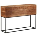 vidaXL Konzolový stolík 110x30x75 cm masívna akácia a železo – Obrázok 9