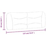 vidaXL Vankúš na čelo postele Hvar bledosivý 137 cm látka – Obrázok 10