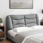 vidaXL Vankúš na čelo postele Hvar bledosivý 137 cm látka – Obrázok 4