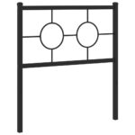 vidaXL Kovové čelo postele, čierne, 75 cm – Obrázok 2