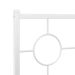 vidaXL Kovové čelo postele, biele, 75 cm – Obrázok 6