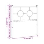 vidaXL Kovové čelo postele, biele, 75 cm – Obrázok 7