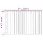 vidaXL Koberec obdĺžnikový sivý 60x100 cm bambusový – Obrázok 8