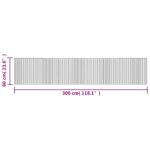 vidaXL Koberec obdĺžnikový čierny 60x300 cm bambusový – Obrázok 8