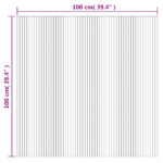 vidaXL Koberec obdĺžnikový čierny 100x100 cm bambusový – Obrázok 8