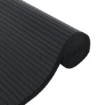 vidaXL Koberec obdĺžnikový čierny 60x200 cm bambusový – Obrázok 4