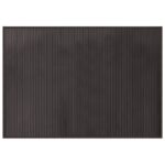 vidaXL Koberec obdĺžnikový tmavohnedý 70x100 cm bambusový – Obrázok 2