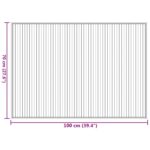 vidaXL Koberec obdĺžnikový tmavohnedý 70x100 cm bambusový – Obrázok 8