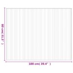 vidaXL Koberec obdĺžnikový čierny 80x100 cm bambusový – Obrázok 8