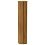 vidaXL Štvorcový koberec hnedý 100x100 cm bambusový – Obrázok 3