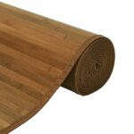 vidaXL Štvorcový koberec hnedý 100x100 cm bambusový – Obrázok 4