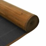 vidaXL Štvorcový koberec hnedý 100x100 cm bambusový – Obrázok 5