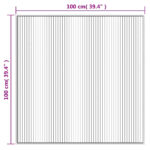 vidaXL Štvorcový koberec hnedý 100x100 cm bambusový – Obrázok 8