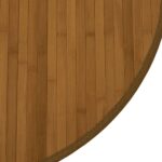vidaXL Okrúhly koberec hnedý 60 cm bambusový – Obrázok 6