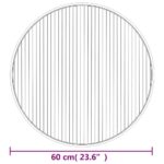 vidaXL Okrúhly koberec hnedý 60 cm bambusový – Obrázok 8