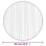 vidaXL Okrúhly koberec sivý 60 cm bambusový – Obrázok 8