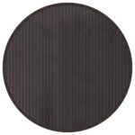 vidaXL Okrúhly koberec tmavohnedý 60 cm bambusový – Obrázok 2