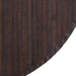 vidaXL Okrúhly koberec tmavohnedý 60 cm bambusový – Obrázok 6